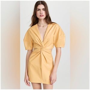 A.L.C Alex Womens Faux Leather Cut-Out Mini Dress